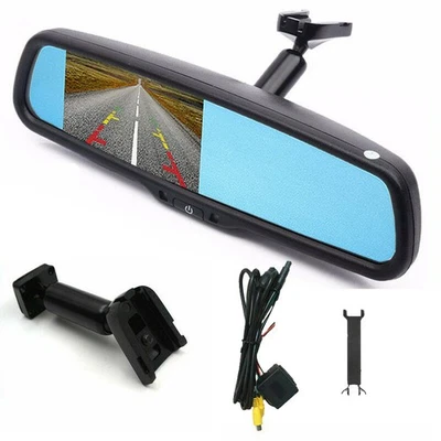 Car Interior Rear View Mirror 4.3" LCD Monitor for Backup Camera OEM Replacement - Image 1 of 4