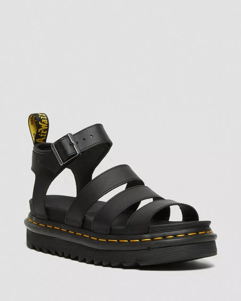 Dr. Martens Women's Size 9 Hydro Blaire Leather Gladiator Sandals Black