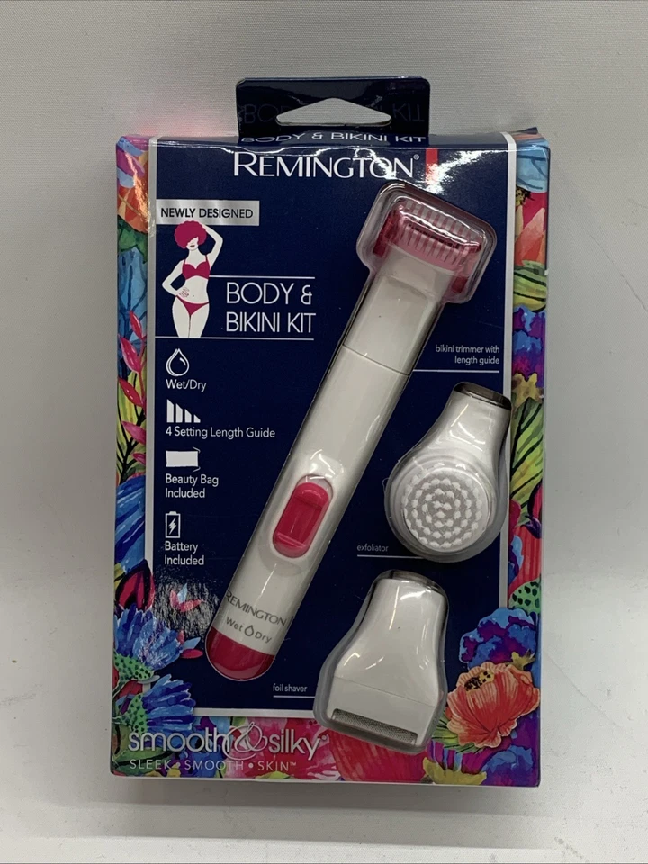 REMINGTON Smooth & Silky Women's Body & Bikini Kit SHAVER TRIMMER EXFOLIATOR-OP - Image 1 of 4