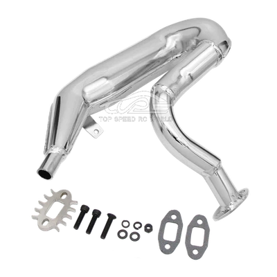 TSRC 23-36cc silbernes justiertes Abgasschlauchrohr für 1/5 HPI Rovan BAJA 5B 5T - Bild 1 von 4