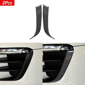Real Carbon Fiber Exterior Front Headlight Cover Trim For Porsche Macan 2014-18 - Foto 1 di 13