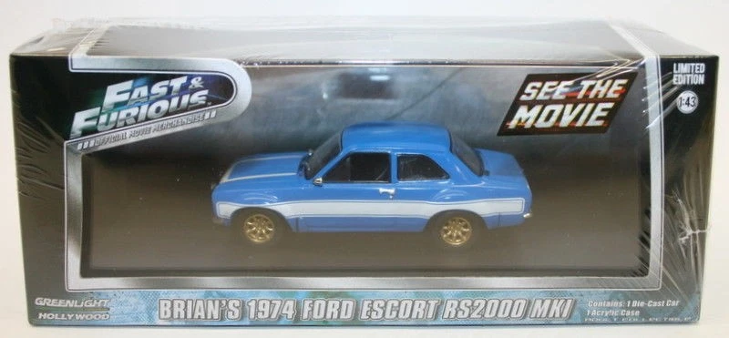 Modelo Greenlight escala 1/43 Fast & Furious 86222 - Ford Escort RS2000 MK1 1974 Foto 1 de 4