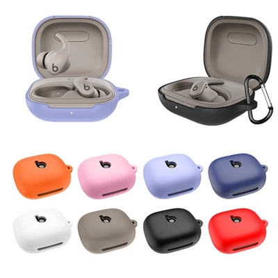 Soft Silicone Case Earbuds Cover With Carabiner for Beats Powerbeats Fit 2025 - Image 1 of 4