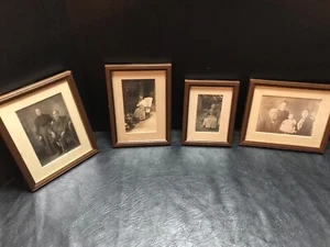 SET OF 4 ANTIQUE OLD FAMILY (CATTERLIN FAMILY OF OHIO) PHOTOS FRAMED - Picture 1 of 7