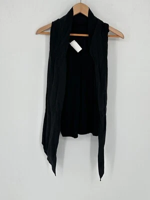 $188 Feel the piece Terre Jacobs Sz XS/S black silk top S5 - Image 1 of 4