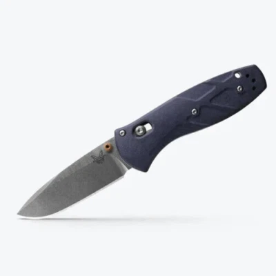 Navaja de bolsillo plegable Benchmade Mini Barrage Blue Canyon Richlite PlainEdge 2,91" Foto 1 de 4