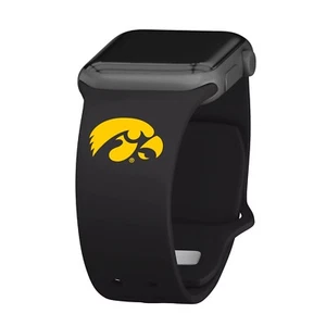 Iowa Hawkeyes Silicone Watch Band Compatible with Apple Watch - Picture 1 of 3