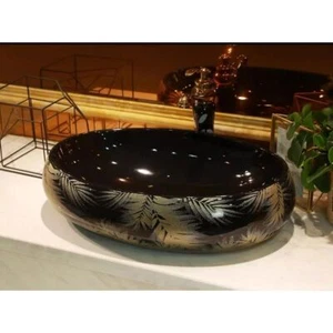 580mm Oval Ceramic Washbasin Cloakroom Porcelain Counter Top Vessel Sink JSN323 - Picture 1 of 10