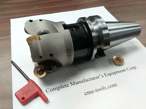 Molino facial de 3" R200, con 4 inserciones redondas Sandvik RCKT1606 BT40 árbol #506-RCKT16-3 - Imagen 1 de 3