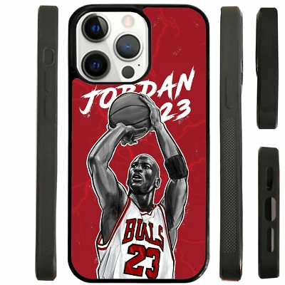 Michael Jordan Art Case iPhone Samsung Graffiti Style Sneakerhead Gift - Image 1 of 4