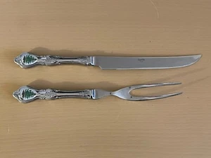 SPODE Christmas Tree Handle 2 Pc Carving Set Just In Time For Christmas  - Picture 1 of 7