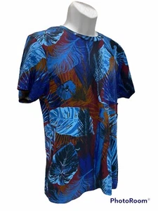 Camiseta azul para hombre hawaiana de Bevel talla S - Imagen 1 de 8