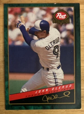 1994 Post John Olerud Baseball Card #24 Blue Jays 1B GD O/C Bad Corners - Image 1 of 2