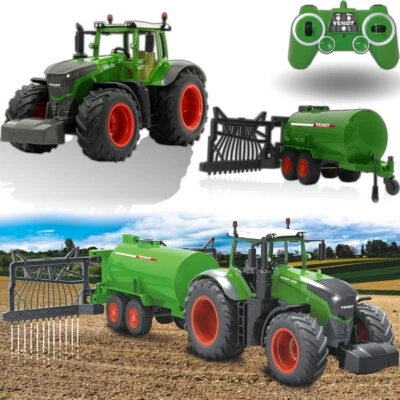 FENDT Traktor Ferngesteuert Modell RC + Fasswagen Spritzfunktion Spielzeug Kind - Bild 1 von 4