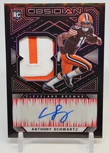 ANTHONY SCHWARTZ ROOKIE PATCH AUTO 05/10 2021 PANINI OBSIDIAN RED HOLO RC - Picture 1 of 4