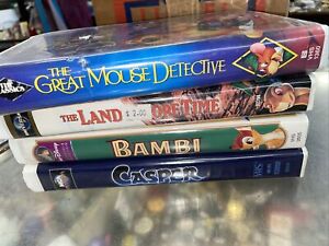 The Great Mouse Detective Casper Bambi Lot Of  Vhs Kids Movies