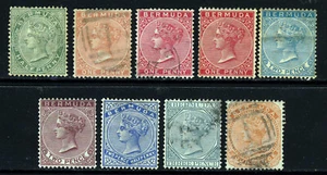 BERMUDAS Queen Victoria 1883-04 Marca de Agua Corona CA Juego de Piezas SG 21 - SG 28 COMO NUEVO/FU - Imagen 1 de 2