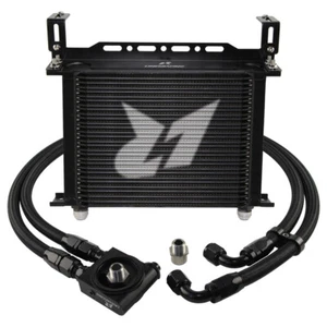 30 Row LR AN10 Oil Cooler Kit+73 Degree Thermostat Sandwich Plate kit Black - Picture 1 of 11