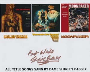 Shirley Bassey HAND SIGNED 8x10 Photo, Autograph, James Bond Goldfinger, 007 (C) - Picture 1 of 2