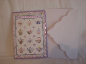 Carol's Rose Garden - Happy Birthday -  A  Quilt with 12 Teapots on the cover