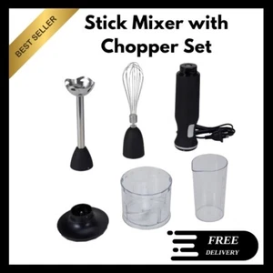 Hand Blender Stick Mixer Set Puree Stainless Steel Food Processor||FREE SHIPPING - Picture 1 of 10