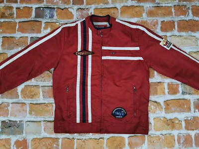 Chevignon Leyenda Etiqueta Ciclista Vintage Chaqueta Motor 57 Roadmaster Rojo Gr - Imagen 1 de 4