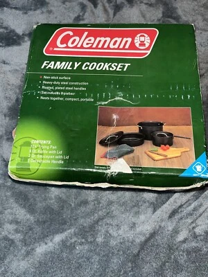 Coleman Family 6 Piece Cookset Non Stick Camping Pots Frying Pan Cook Set  - Image 1 of 4