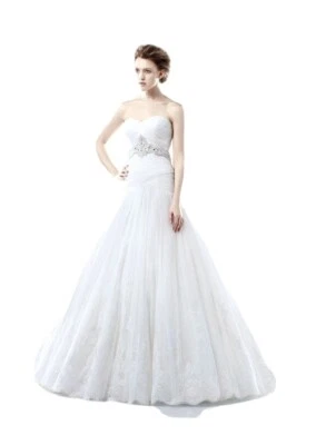 Lace Ivory Wedding Dress Size 6 - Image 1 of 3