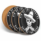 4 Set - Day of the Dead Sugar Skull Coasters - Kitchen Drinks Coaster Gift #4237