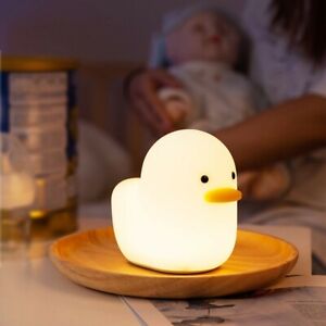 Creative Duck LED Silicone Night Light Children Bedside Table Lamp USB Bedroom