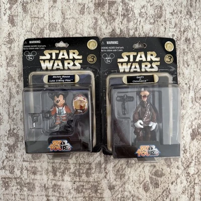Disney Star Wars Tours Pateta como Chewbacca e Mickey Mouse Luke X-Wing Pilot - Imagem 1 de 2