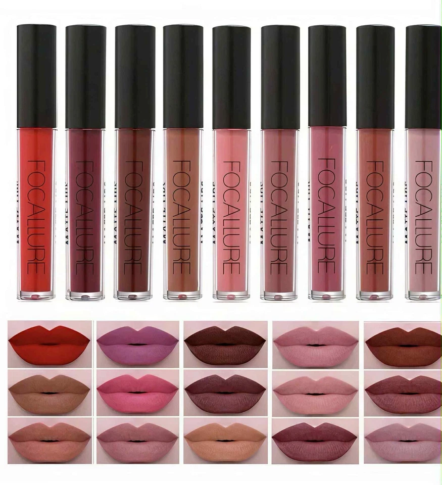 LÁPIZ LABIAL LÍQUIDO A PRUEBA DE TRANSFERENCIA DE LARGA DURACIÓN FOCALLURE 💄 💋 Foto 1 de 4