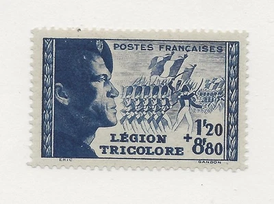 Francia Semipostal - Legión Francesa Tricolor - Scott B147 - Como Nuevo Foto 1 de 2