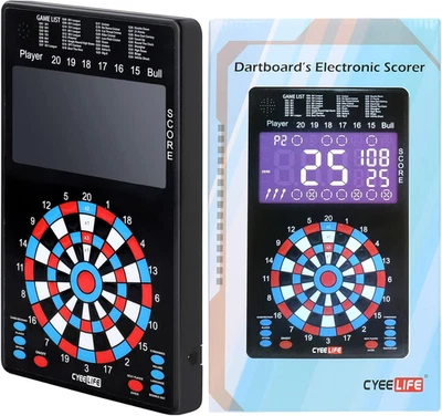 Cyeelife Elektronischer Dart Scorekeeper – Automatischer Punktezähler Für Steel-