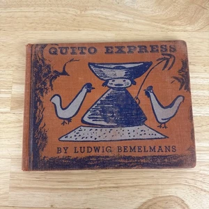 Quito Express By Ludwig Bemelmans 1938 Trains Illustrated Book Ex-Library - Foto 1 di 9