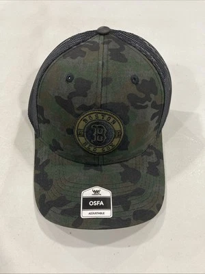 Boston Red Sox Baseball MLB Camo Fan Favorite Mesh Trucker Snapback Hat - Image 1 of 4