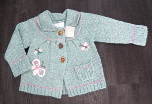 BNWT NEXT GIRLS WINTER CARDIGAN 2/3 YRS KNITTED JACKET COAT TOP HOODY DRESS XMAS - Picture 1 of 12