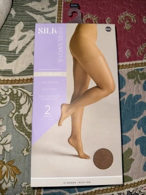 Pantimedias transparentes ultrafinas 3XL Silk Impressions para mujer, 15 denier - tostado rico Foto 1 de 2