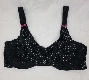 Olga's Christina Bra 38D Black White Polk Dot Luxury Lift Underwire 55063 - Picture 1 of 3