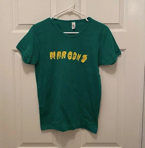 New Maroon 5 Youth Concert Tour Green Yellow Short Sleeve T-Shirt XL - Picture 1 of 2