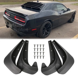 4X Wearing Mud Flaps Mudguards Fender Splash Guards For Dodge Challenger R/T SRT - Picture 1 of 17
