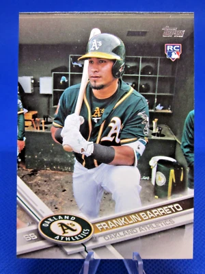 2017 TOPPS UPDATE #US279 FRANKLIN BARRETO SSP SUPER SHORT PRINT OAK ATHLETICS RC - Изображение 1 из 2