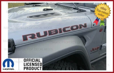 Calcomanías gráficas adhesivas para capó Jeep Gladiator RUBICON 18-25 JT rojo negro FJ5T6 Foto 1 de 3