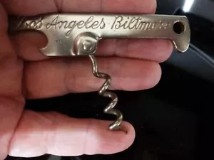 Vintage Los Angeles Biltmore Hotel Pocket Corkscrew Bottle Opener Collectible - Picture 1 of 2