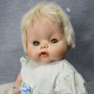 Eegee Baby Doll Chuncky Cheeks Sleep Eyes Rooted Hair Toddler Plastic Body