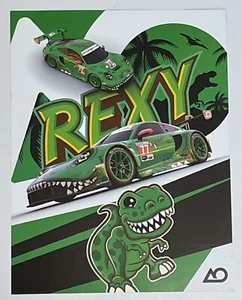 2025 Rexy #77 Porsche 911 Hero Card AO Racing Rolex 24 Daytona IMSA Green T-Rex - Picture 1 of 2