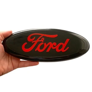 Rejilla o portón trasero Ford emblema rojo - logotipo de 9" - Imagen 1 de 2