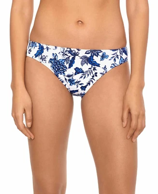 Ralph Lauren BLUE/WHITE Toile Floral Hipster Bikini Swim Bottom, US 14 - Image 1 of 3