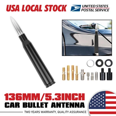 ANTENA BALA CALIBRE 50 NEGRA PLATEADA PARA Chevrolet Express 2500 1998-2022 Foto 1 de 4