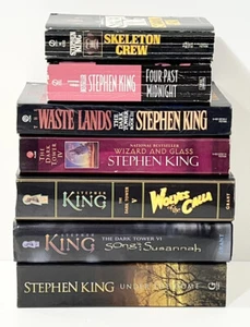 Stephen King Horror 7 Lot DARK TOWER 3-6 Wolves Wizard Glass + Skeleton Crew - Picture 1 of 12
